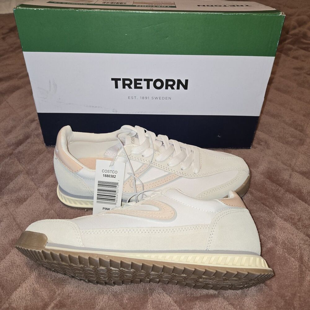 New In The Box Tretorn Hailey Pink Canvas Sneakers Size 6 Women's